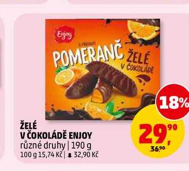 ŽELÉ V ČOKOLÁDĚ ENJOY, 190 g