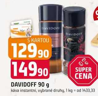 DAVIDOFF 90 g káva instantní, vybrané druhy