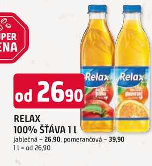 RELAX 100% ŠŤÁVA 1L jablečná 