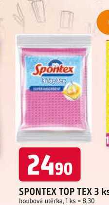 SPONTEX TOP TEX 3 ks houbová utěrka