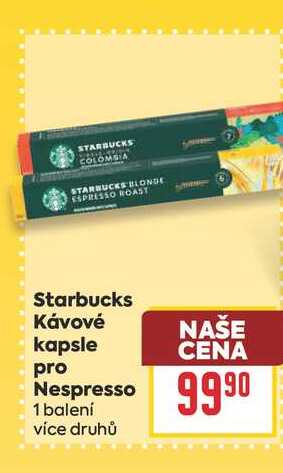 Starbucks Κάvové kapsle pro Nespresso 1 balení  