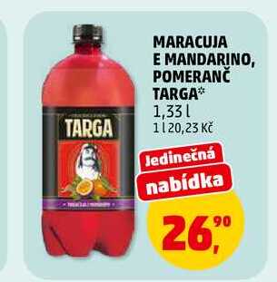 MARACUJA E MANDARINO, POMERANČ TARGA, 1,33 l