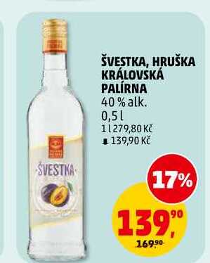 ŠVESTKA KRÁLOVSKÁ PALÍRNA, 0,5 l