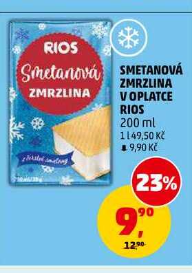 SMETANOVÁ ZMRZLINA V OPLATCE RIOS, 200 ml