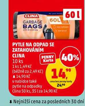 PYTLE NA ODPAD SE ZATAHOVÁNÍM CLINA, 10 ks