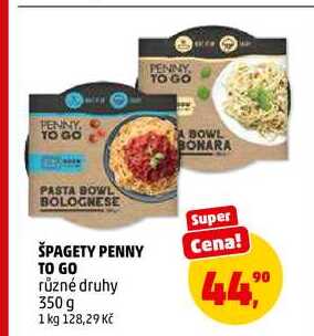 ŠPAGETY PENNY TO GO, 350 g