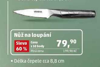 Nůž na loupání Délka čepele cca 8,8 cm