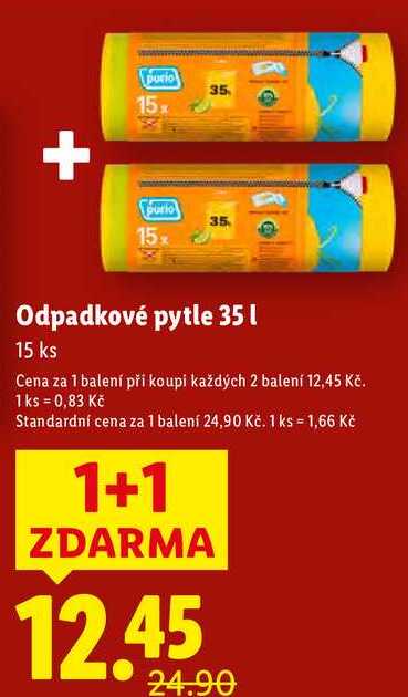 Odpadkové pytle 35 l, 15 ks 