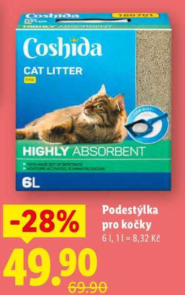 Podestýlka pro kočky, 6 l