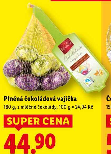 Plněná čokoládová vajíčka, 180 g