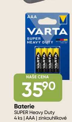 VARTA Baterie SUPER Heavy Duty 4 ks, AAA