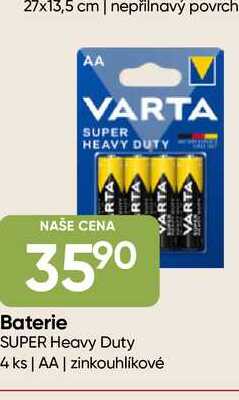 VARTA Baterie SUPER Heavy Duty 4 ks, AA Hruška