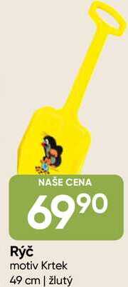 Rýč motiv Krtek 49 cm Hruška