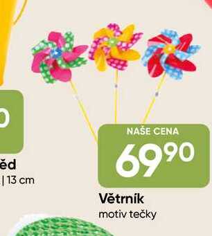 Větrník motiv tečky 