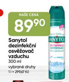 Sanytol dezinfekční osvěžovač vzduchu 300 ml Hruška