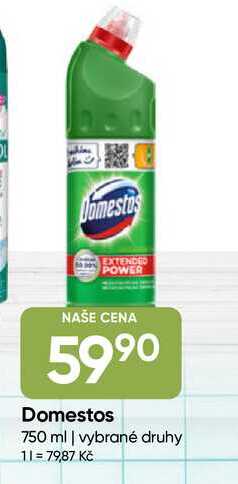 Domestos WC gel 750ml, vybrané druhy Hruška