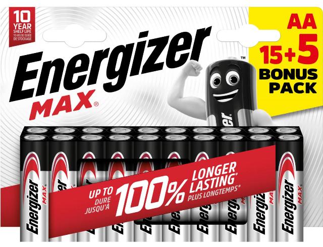 ENERGIZER Baterie AA 20 kusů