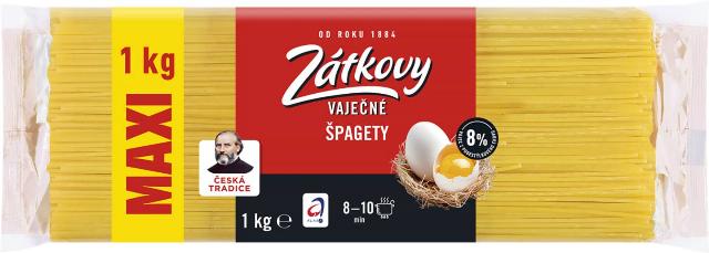 Zátkovy Vaječné těstoviny Špagety XXL