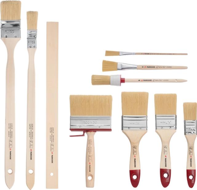 Parkside Sada štětců dřevěné