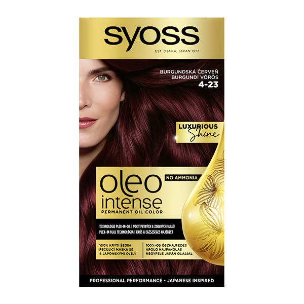 Syoss Oleo Intense Permanentní barva na vlasy 4-23 Burgundská červeň