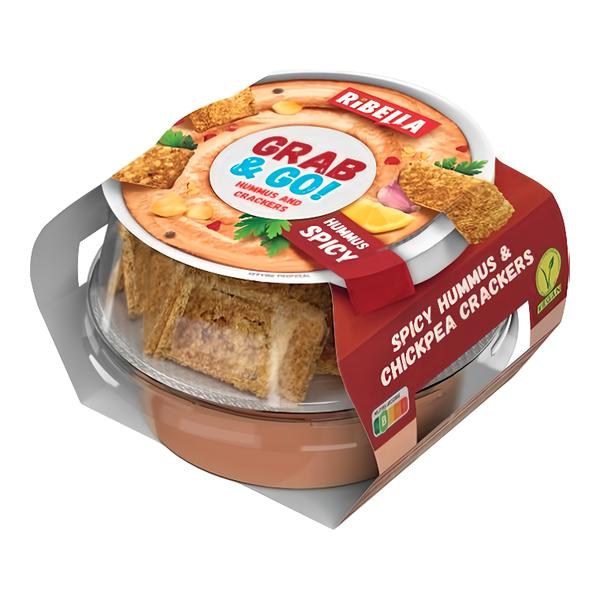 Ribella Grab&Go Spicy Hummus s krekry, vegan