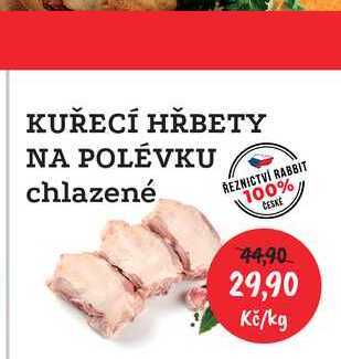 KUŘECÍ HŘBETY NA POLÉVKU chlazené 1kg