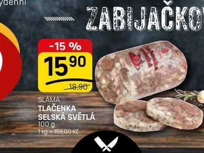 TLAČENKA SELSKÁ SVĚTLÁ 100 g 