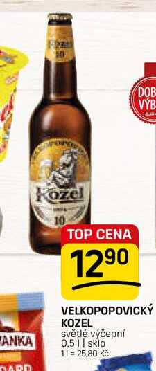 VELKOPOPOVICKÝ KOZEL světlé výčepní 0,5l