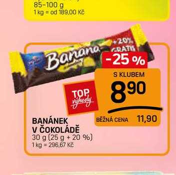 BANÁNEK V ČOKOLÁDĚ 30 g 