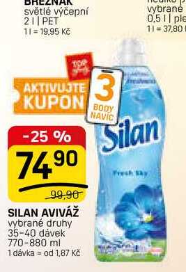 SILAN AVIVÁŽ vybrané druhy 35-40 dávek 770-880 ml 