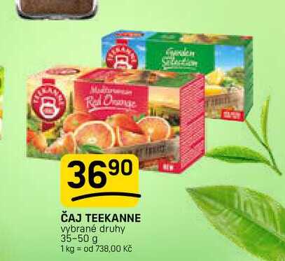 ČAJ TEEKANNE vybrané druhy 35-50 g