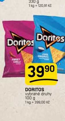 DORITOS vybrané druhy 100 g 