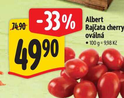   Albert Rajčata cherry oválná 100 g  