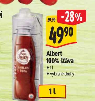  Albert 100% šťáva 1 l