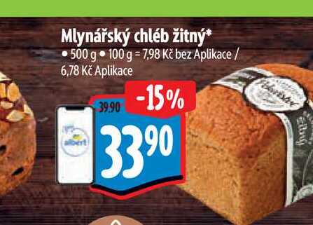 Mlynářský chléb žitný 500 g  