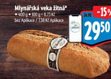 Mlynářská veka žitná 400 g