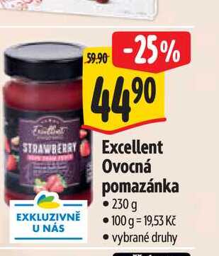 Excellent Ovocná pomazánka 230 g