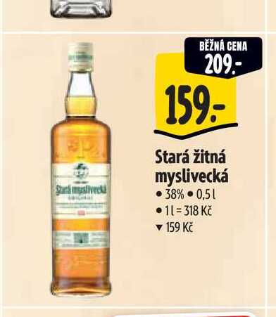   Stará žitná myslivecká 38% 0,5 l