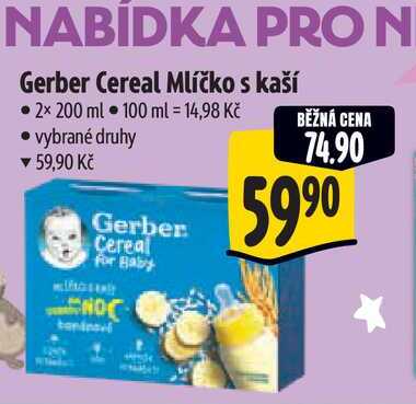 Gerber Cereal Mlíčko s kaší 2x 200 ml 