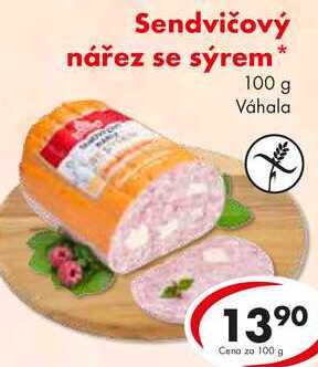 Sendvičový nářez se sýrem, 100 g