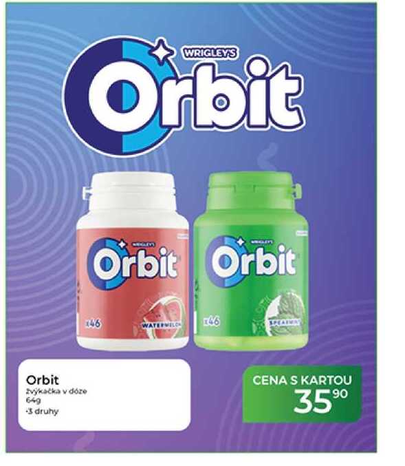 Orbit žvýkačka v doze 64 g