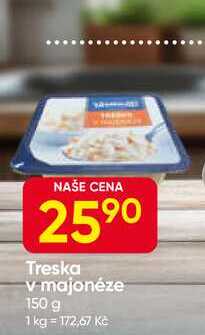 Varmuža Treska v majonéze 150 g 