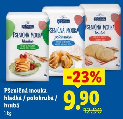 Pšeničná mouka hladká/polohrubá/hrubá, 1 kg 