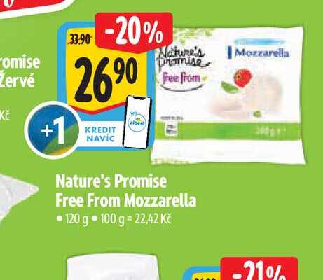 Nature's Promise Free From Mozzarella 120 g