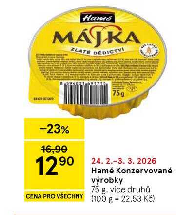 Hamé Konzervované, 75 g