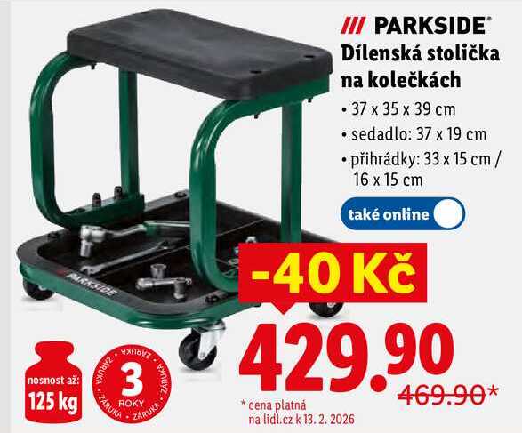 Dílenská stolička na kolečkách