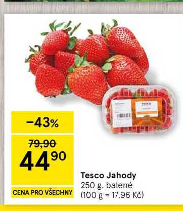Tesco Jahody, 250 g