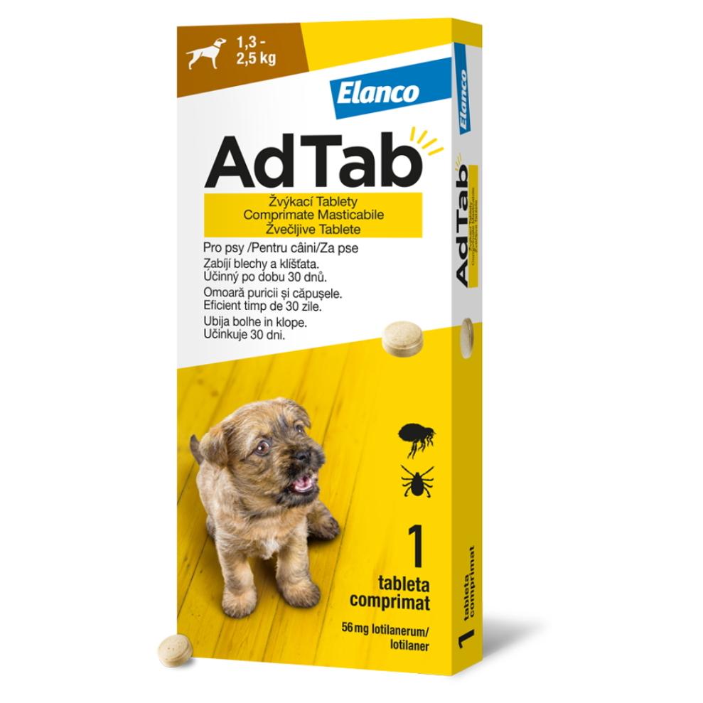Adtab pro psy (1.3-2.5kg) 56mg 1 žvýkací tableta