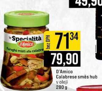 D'Amico Calabrese směs hub v oleji 280 g 