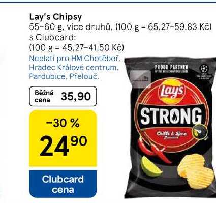 Lay's Chipsy, 55-60 g